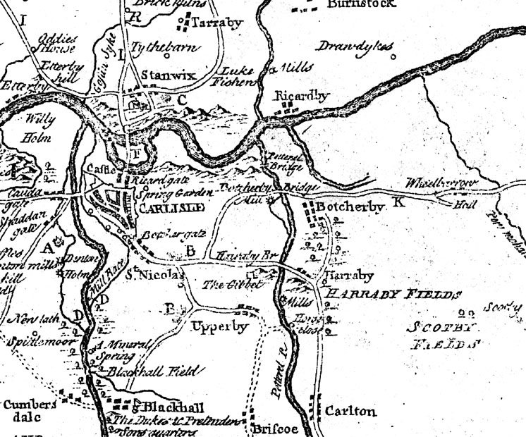 Old Street Maps Of Carlisle Maps Of Carlisle From 17Th To 20Th Century