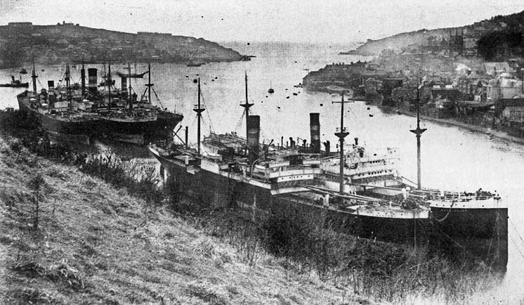 Harrison ships laid up at Fowey